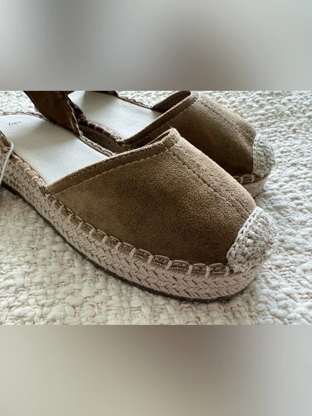 ZARA TOPSTITCHED ESPADRILLES NWT Size: 6 (36 ) * Color: Brown